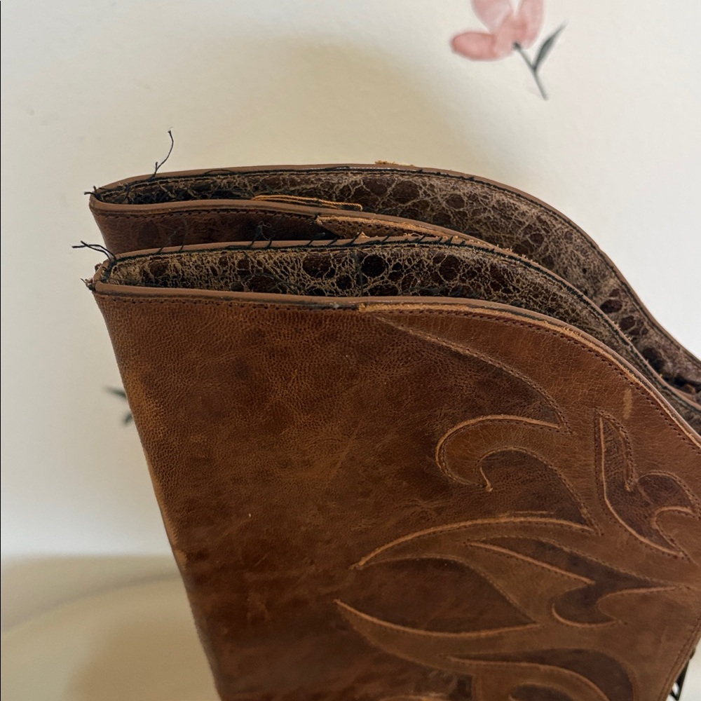 Ariat Lyric Western Style X Toe Cowboy Boots Brown Leather 10014111 Women's 6.5 - Picture 5 of 9
